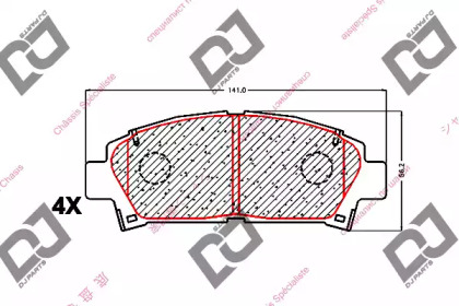 Комплект тормозных колодок DJ PARTS BP1573